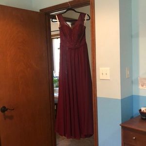 Size 4 Maroon Bridesmaid Dress